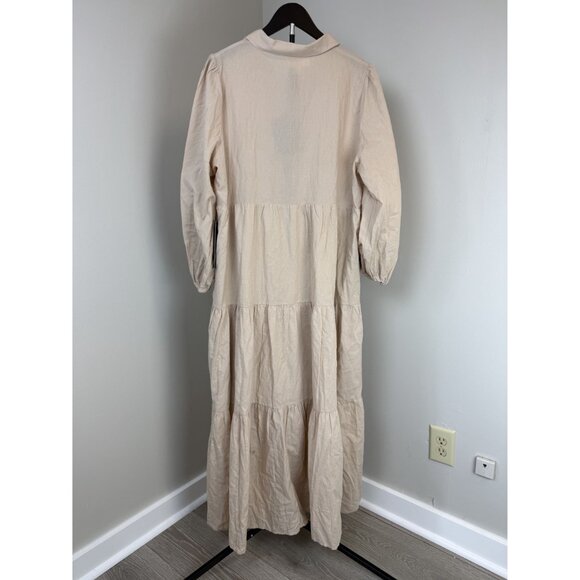 NWT Pomander Place Sandstone Cotton Mabel Maxi Dress in Sandstone Size XXL - Picture 4 of 9